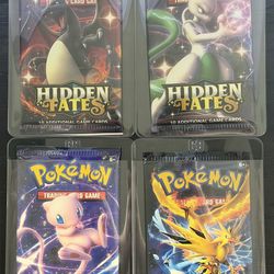 Hidden Fates Booster Pack *SEALED* Art Bundle [Set of 4]