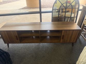 Mid-Century Modern Walnut TV Stand