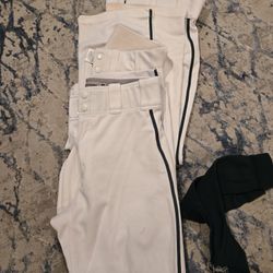 Long Baseball Pants (Men Small) Green Piping