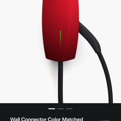 Tesla Wall Connector Color Matched Glass Faceplate - Red