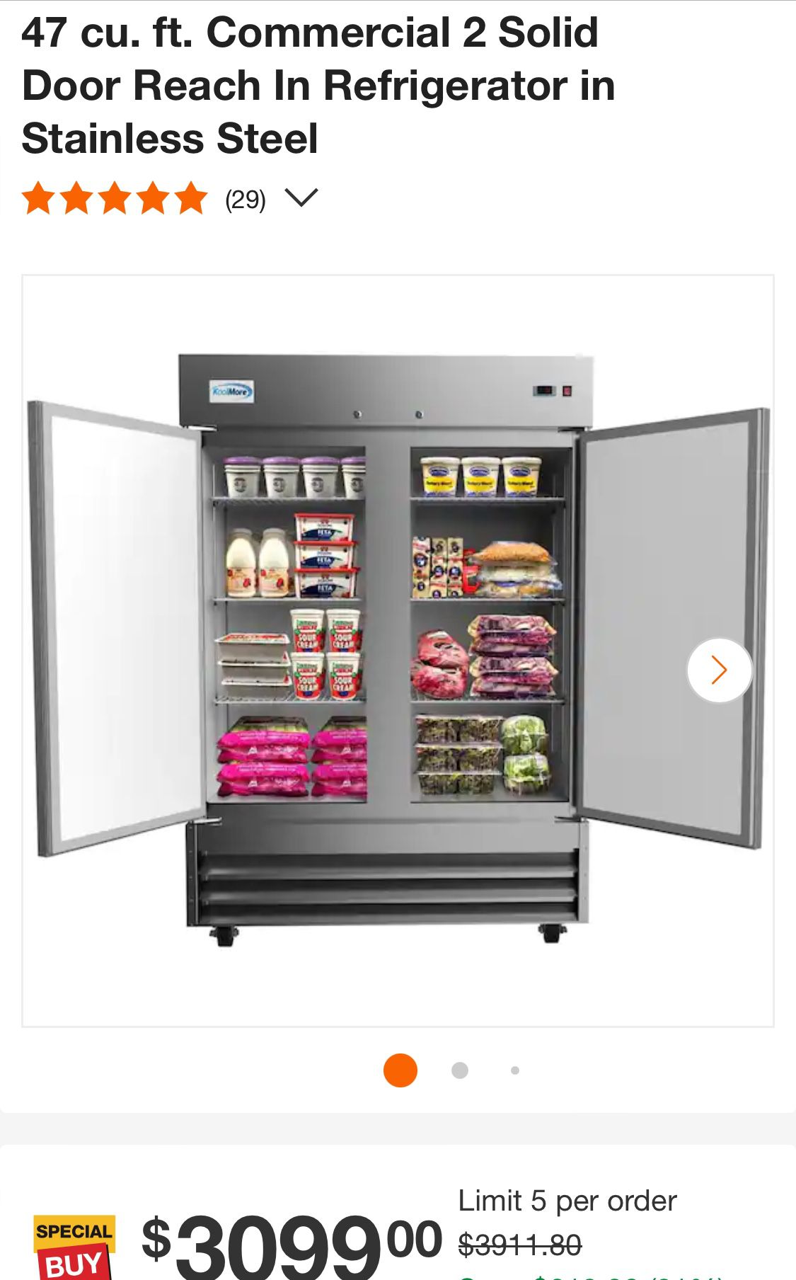 Koolmore Commercial  Refrigerator  Brand New 
