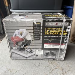 New! Chicago Electric Power Tools 14” Heavy Duty Cut-off Saw 2 Horsepower 
