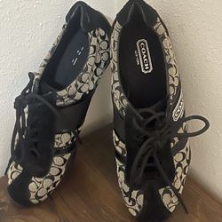 Coach Black And Gray Shoes Sz 6  1/2
