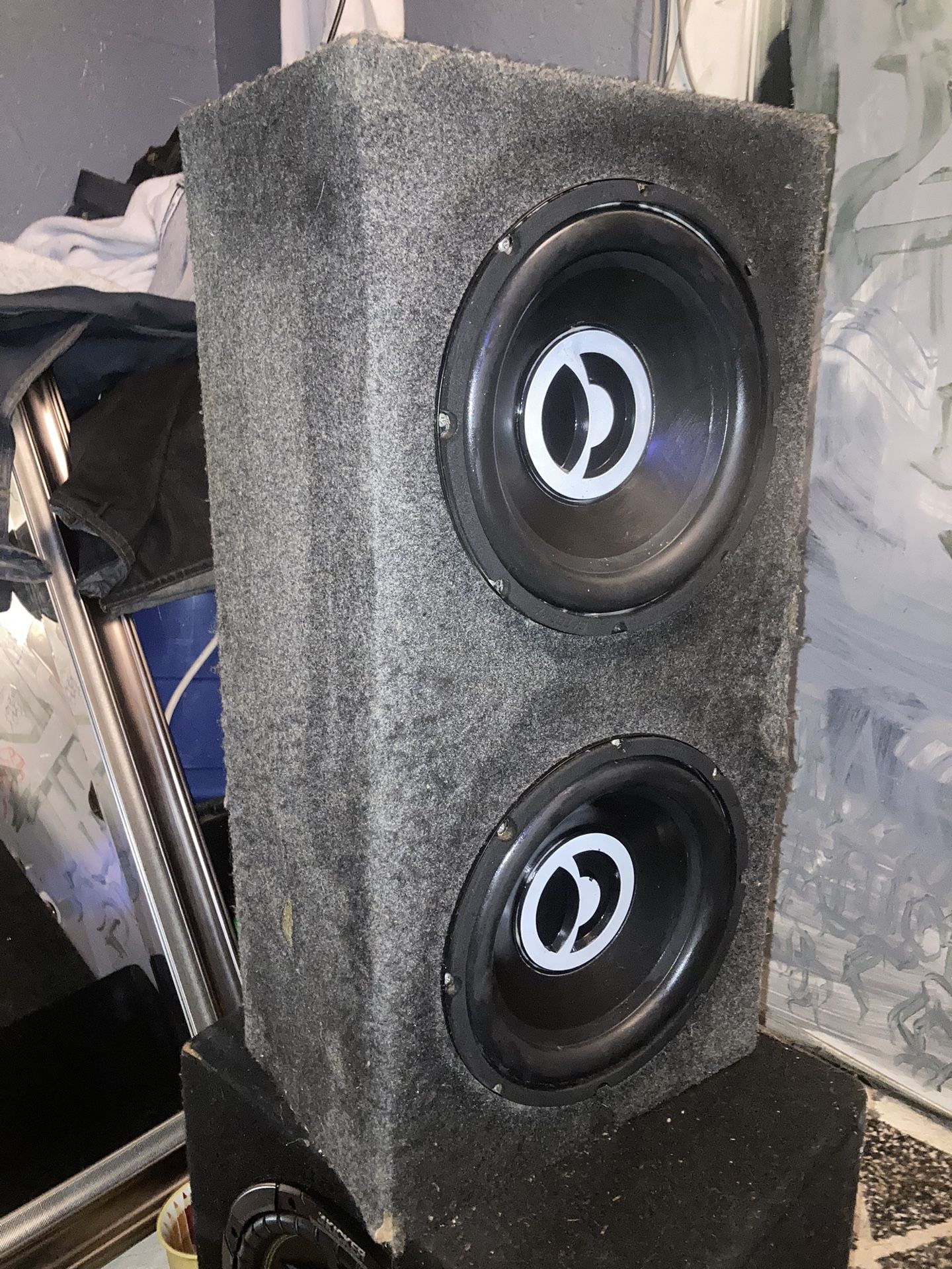 Two 10” Bazooka Subwoofers W Box