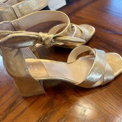 Alex Marie Dress Sandal Gold Metallic Leather 8.5