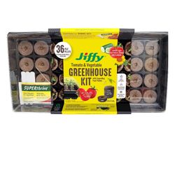 Jiffy 36 Cell Greenhouse Seed Starter Kit with 50mm Peat Pellets