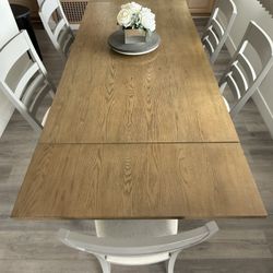 Attractive dining room table with Possible six chairs