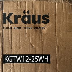 KRAUS 25” Single Bowl White Sink