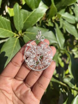 Clear Quart Tree Pendant 
