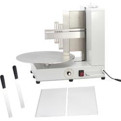 Stainless Steel Rotating Cake Turntable with Adjustable Scraper Set (2–14 in)