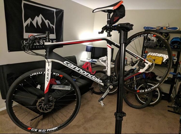 This is a 2015 Cannondale quick carbon 1. General wear and tear. Front brake needs to be bled. This has is an excellent bike for commuting or just g