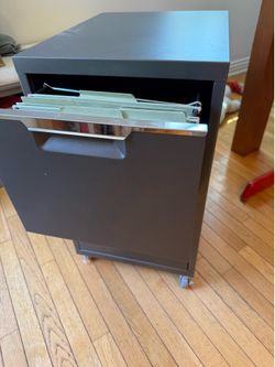 CB2 Rolling File Cabinet
