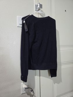 FLY3 Navy Blue Knit Crewneck Sweater