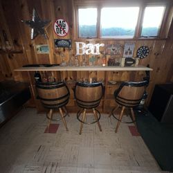Homemade Wooden Bar Stools Chairs 