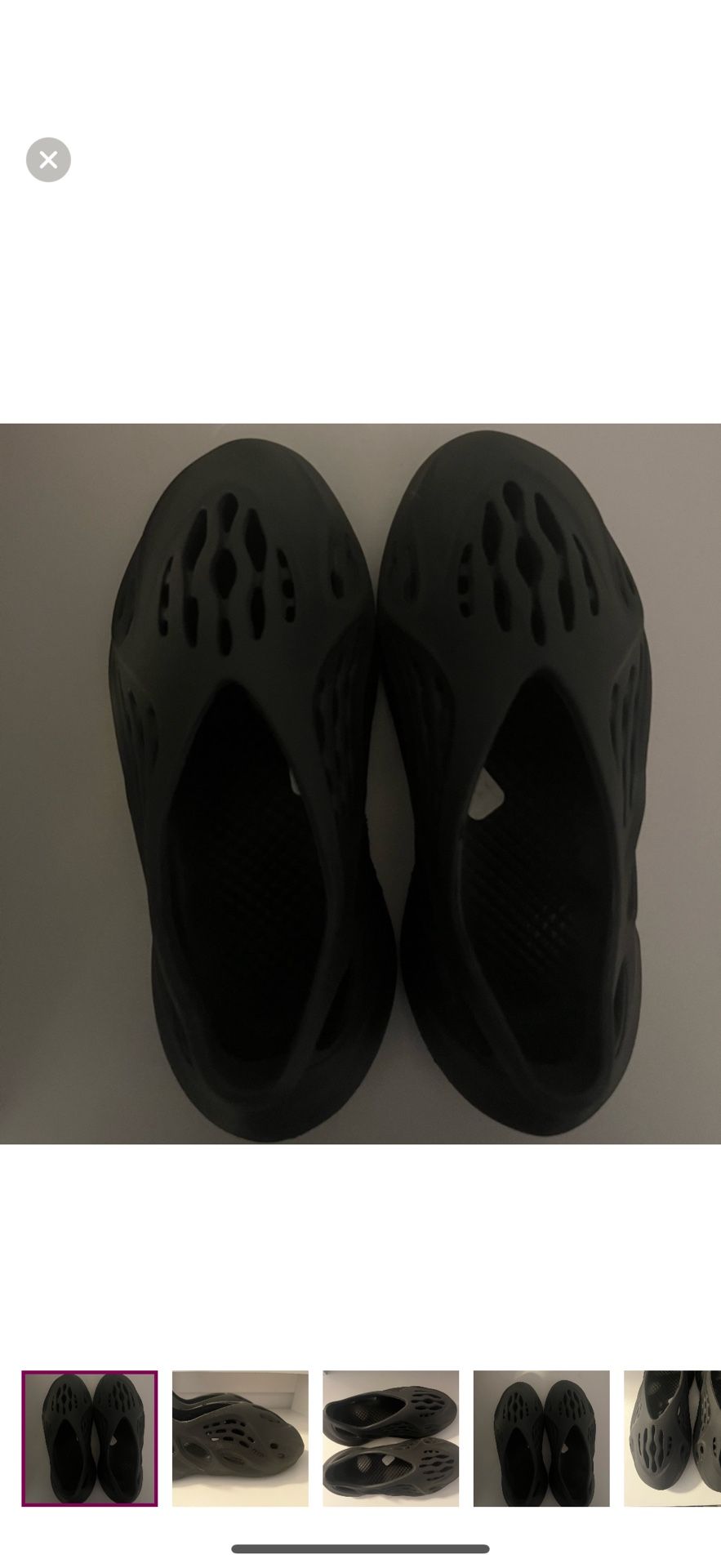 Black Adidas Foam Runners