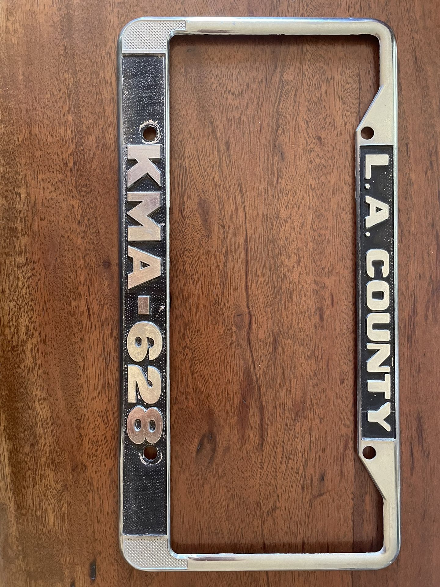 Los Angeles County Sheriff KMA-628 Vintage California LASD License Plate Frame.