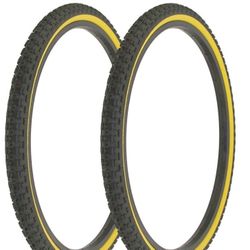 2x Tire 24" x 1.75" HF-143G Black/Gum COMP III BMX 