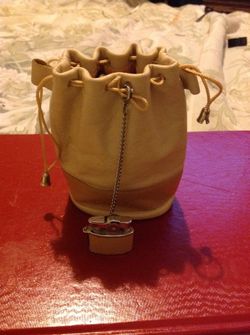 Vintage 1950s amity cigarette pouch and lighter