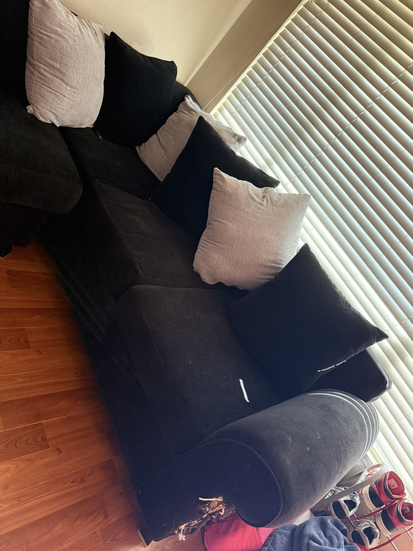 Black And Gray Sectional Couch