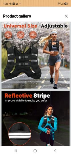 30lb Weight Vest for Men Women, Body Weight Vests Adjustable with Reflective Stripe for Strength Training, Running, Workout, Jogging, Walking
