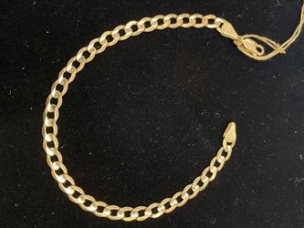 14k Gold Curb Bracelet 6.4G 8”