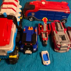 6 Set Pawn Patrol Trucks Ambulance Fire Truck 