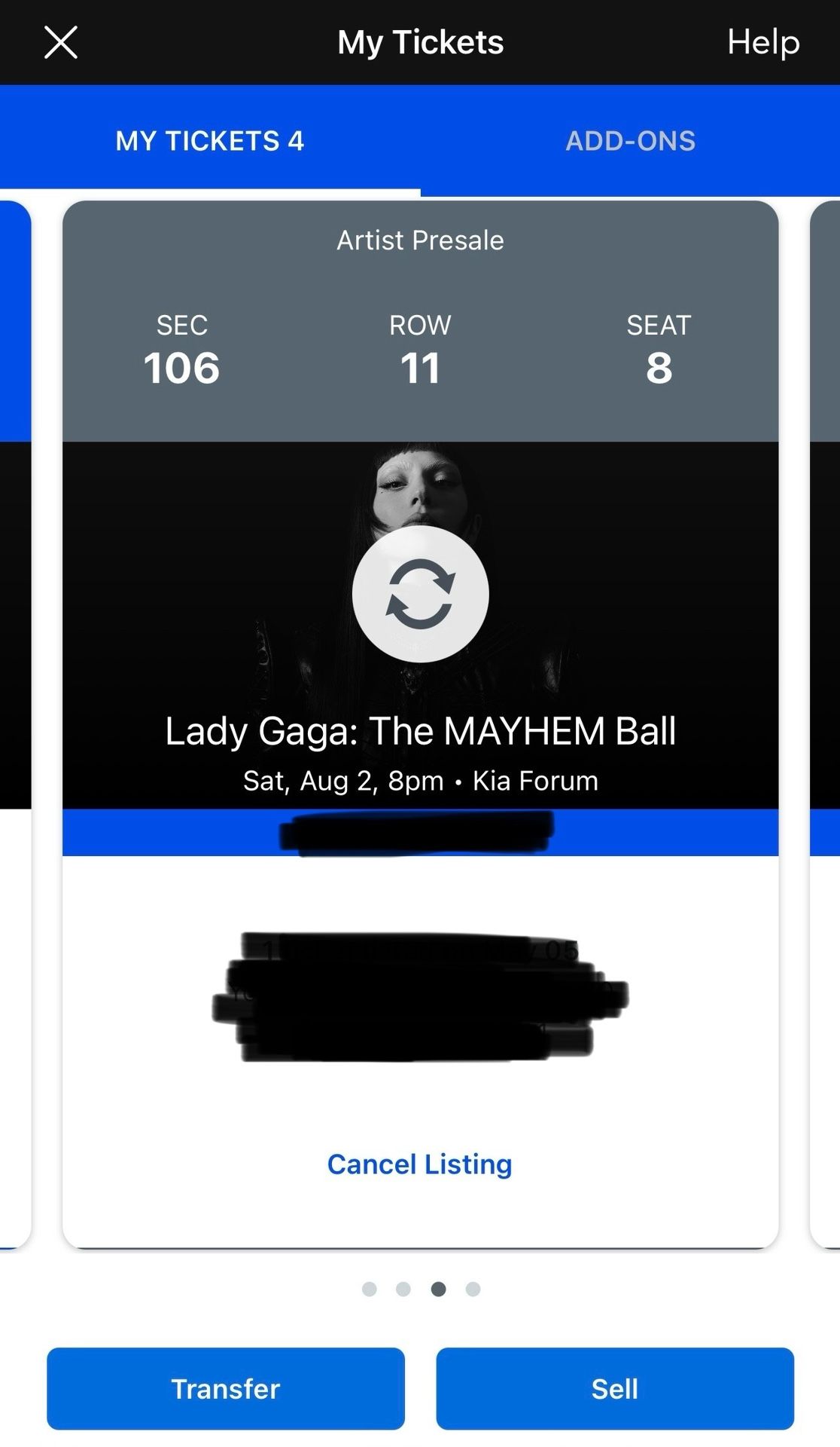 SELLING (2) LADY GAGA MAYHEM BALL TICKETS SAT AUG 2ND