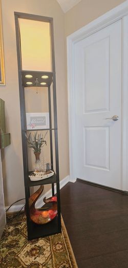 floor lamp with decor.