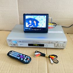 Sony SLV-N700 VCR Hi-Fi VHS Video Recorder Player Tested & Working with Remote Control 