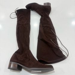 Charles David GRAVITY Brown Fabric Pull On Over The Knee Boots Women’s Size 8.5M