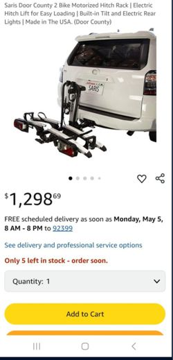 SARIS
Door County 2-Bike Car Bike Rack, Hitch Bike Rack with Electric Lift