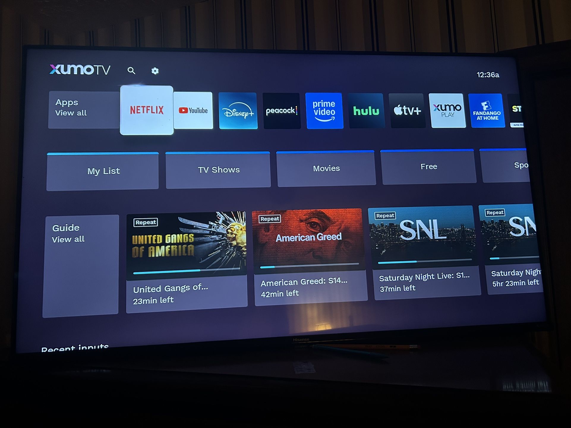 Element 43" Class 4K UHD Led Xumo Smart Television HDR