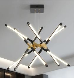 Black Chandelier Sputnik Pendant Light 12 Heads