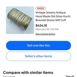 Antique handmade silver bracelet