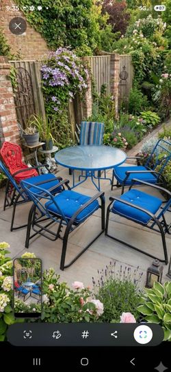 7 pcs outdoor patio sets 6 lounges adjustable snd stackable