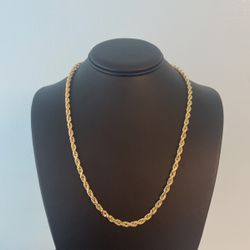 Hollow 10k Gold Rope Chain 