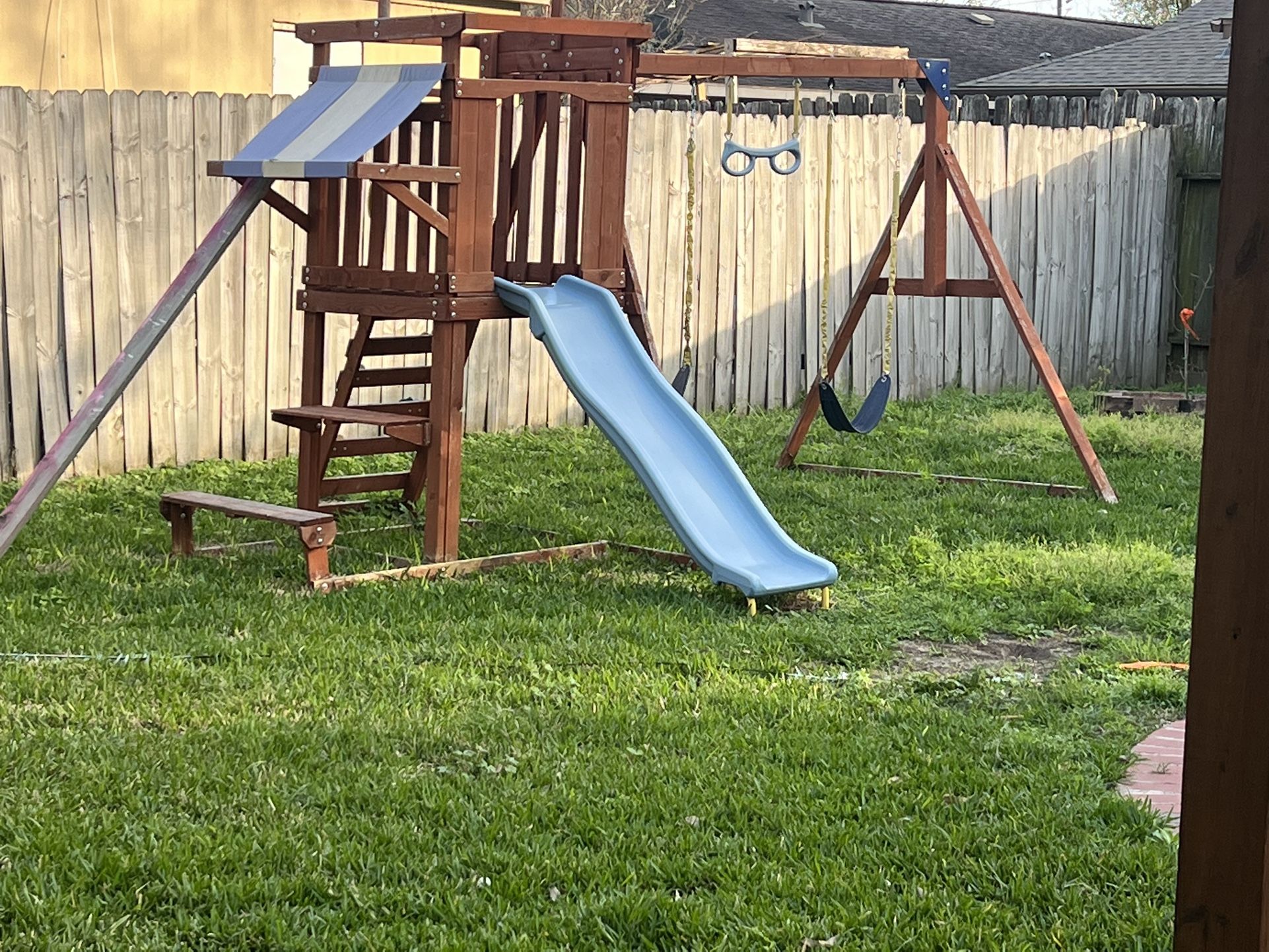 Swing Set With Slide
