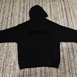 Essentials Black Hoodie Size Small In Men