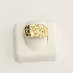 10kt Real Gold Nugget Ring For MEN