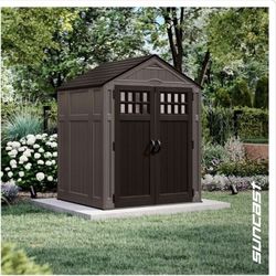  Suncast 6'x5' Resin Storage Shed w/ Floor Dark Taupe (Gray)