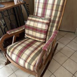 Reupholstered, Antique Rocking Chair