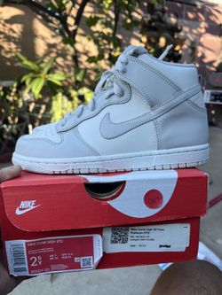 Nike Dunk High Retro White Vast Grey (PS) — 2.5Y (New)
