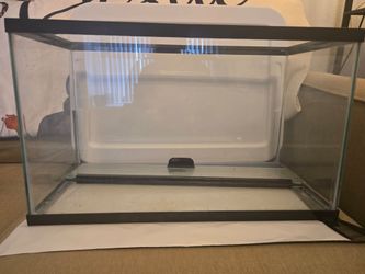 10 Gallon Aquarium with Glass Lid & Steel Aquarium Stand