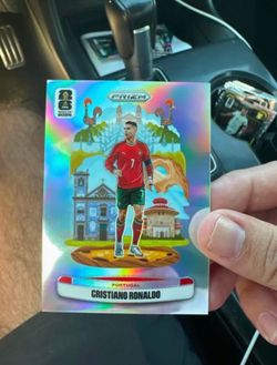 Panini 2026 Prizm FIFA World Cup National Landmarks Cristiano Ronaldo #7 trade for Lionel Messi Auto or land mark.