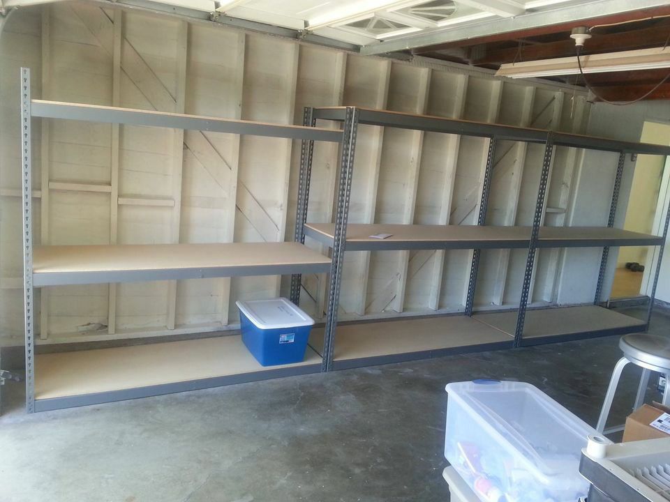 Garage Shelving 72 in Wide X 24 in Deep Shed Storage Racks Boltless Easy To Assemble Stronger Than Costco Homedepot Delivery Available 