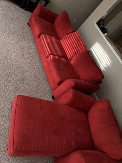 Red sectional couch