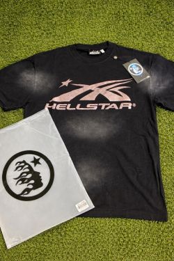 Black and sliver glitter hellstar tee
