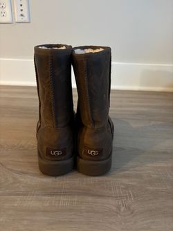 UGG Short Leather Boots Brown
