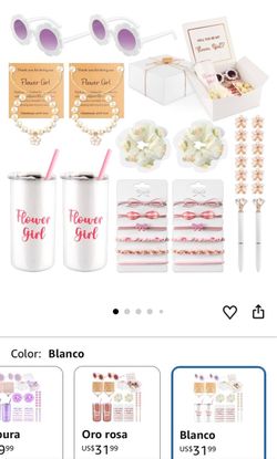 Flower Girl Gift Set with Tumblers and Accessories