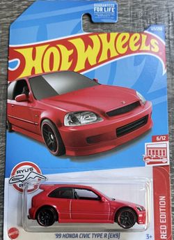 Hot Wheels '99 Honda Civic Type R (EK9) Red Edition Target Exclusive 2022 6/12